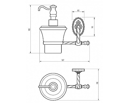 Дозатор для жидкого мыла Migliore Edera 16936 Золото