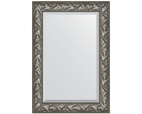 Зеркало Evoform Exclusive 99х69 BY 3442 с фацетом в багетной раме - Византия серебро 99 мм