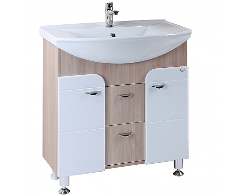 Тумба под раковину Onika Стиль 75 Светлый ясень Белый