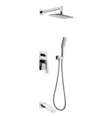 Смеситель встроенный с изливом Boheme Venturo ХРОМ