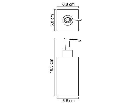 Дозатор для жидкого мыла WasserKRAFT Kammel K-9199 Белый мрамор Хром