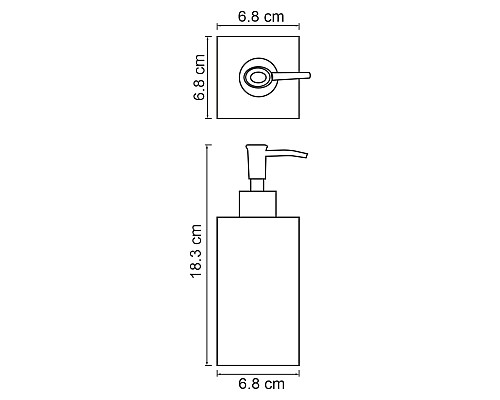 Дозатор для жидкого мыла WasserKRAFT Kammel K-9199 Белый мрамор Хром