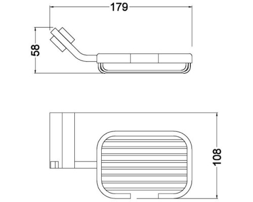 Мыльница настенная Schein Watteau 122B Хром