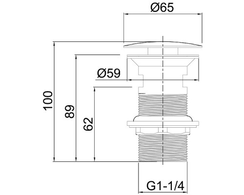 Донный клапан Allen Brau Priority 5.31024-31 click-clack Черный матовый