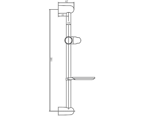 Душевая штанга Haiba HB8003 Хром