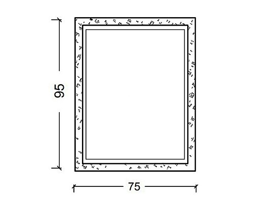 Зеркало Armadi Art Linea 75х95 белое-золото