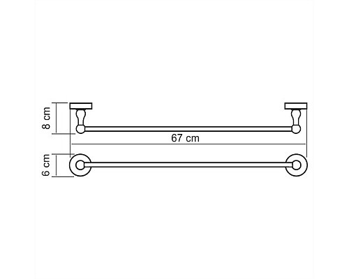 Штанга для полотенец WasserKRAFT K-2230