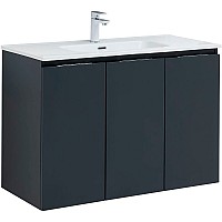 Тумба под раковину Aquanet Алвита New 100 277531 подвесная Антрацит