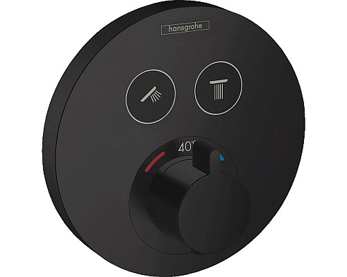 Смеситель для душа Hansgrohe ShowerSelect S 15743670 с термостатом Черный матовый