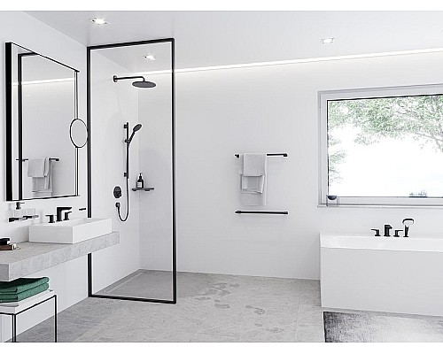 Смеситель для душа Hansgrohe ShowerSelect S 15743670 с термостатом Черный матовый