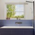 Шторка на ванну Ambassador Bath Screens 80х140 профиль Черный стекло прозрачное