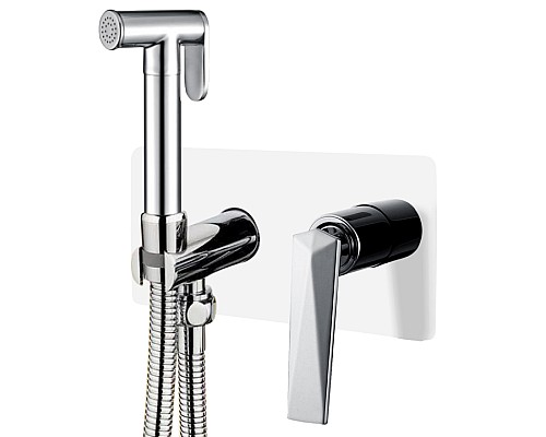 Гигеническая лейка со смесителем Boheme VENTURO 377-W хром