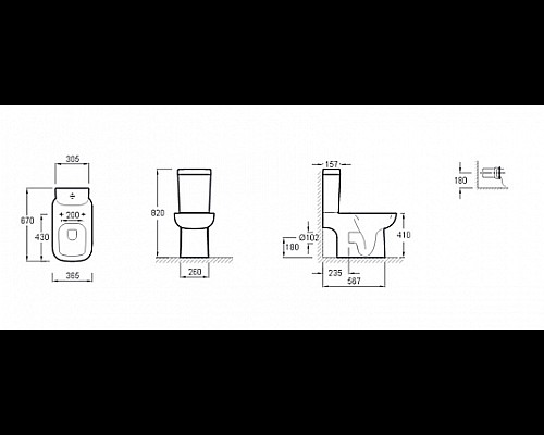 Бачок Jacob Delafon E483200 Бачок Jacob Delafon E483200