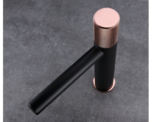 Смеситель для раковины Bronze de Luxe Avantgarde Черный Розовое золото