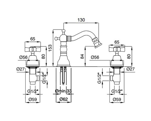 Смеситель для биде Migliore Princeton 19382 Медь
