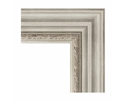 Зеркало Evoform Exclusive 136х56 BY 1257 с фацетом в багетной раме - Римское серебро 88 мм