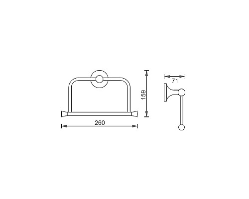 Полотенцедержатель AltroBagno Corposo 081309 Cr