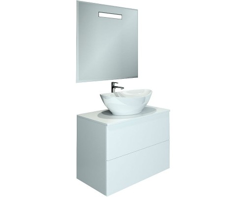 Тумба под раковину Orange Otto Ot-75TuMDF подвесная Белый глянцевый