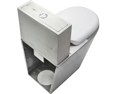 Унитаз компакт Nofer 13016.S Нержавеющая сталь матовая с бачком и сиденьем