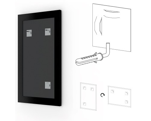 Зеркало Evoform Definite 84х64 BY 0650 в багетной раме - Травленое золото 59 мм