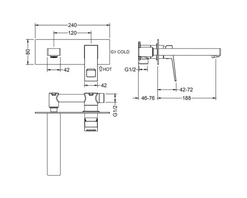 Смеситель для раковины Timo Briana 7171/17SM Золото матовое