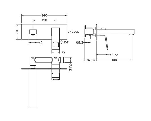 Смеситель для раковины Timo Briana 7171/17SM Золото матовое