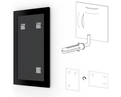 Зеркало Evoform Definite 87х67 BY 0678 в багетной раме - Золотой бамбук 24 мм