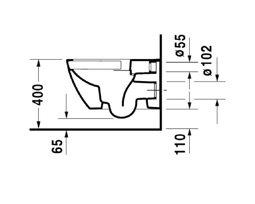 Унитаз Duravit Happy D 2 2222090000 подвесной без сиденья