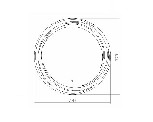 Зеркало Azario Милуз 77 ФР-00000937 с подсветкой с сенсорным выключателем