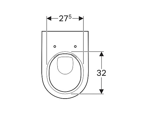 Чаша унитаза безободковая подвесная GEBERIT Acanto 500.600.01.2