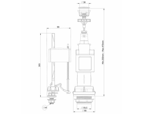 Сливная арматура Creavit Mega MM.101002.3008-100-I Хром