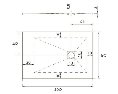 Душевой поддон из искусственного камня Aquanet Pleasure 160x80 Черный