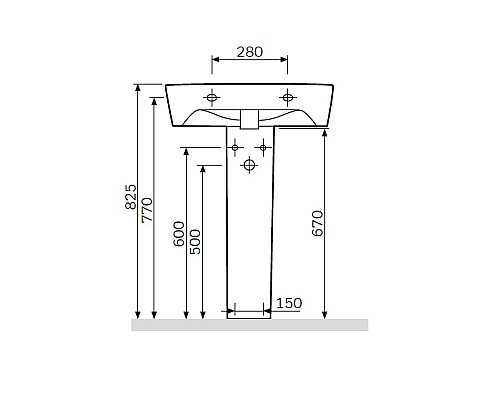 Пьедестал AM.PM Spirit 2.0 C704910WH 80 мм