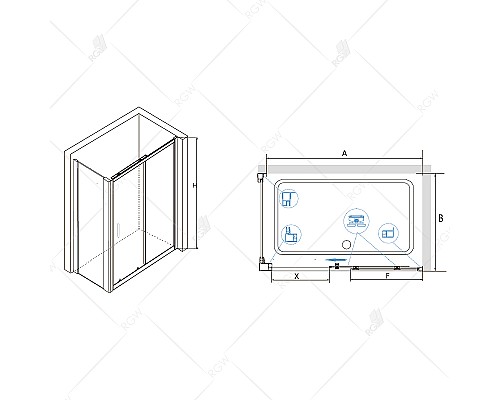 Душевой уголок RGW Classic CL-48 100х80 32094880-011 профиль Хром стекло прозрачное