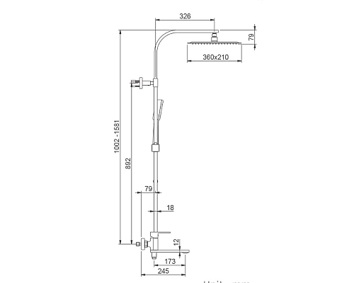 Душевая система Gappo G83 G2483-8 Белая Хром Душевая система Gappo G83 G2483-8 Белая Хром