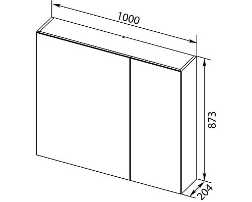 Зеркало-шкаф Aquanet Нью-Йорк 100 орех
