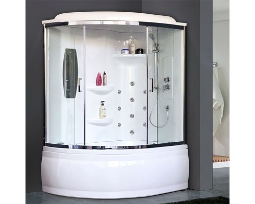 Душевой бокс Royal Bath ALP 170x100 с гидромассажем задняя стенка Белая