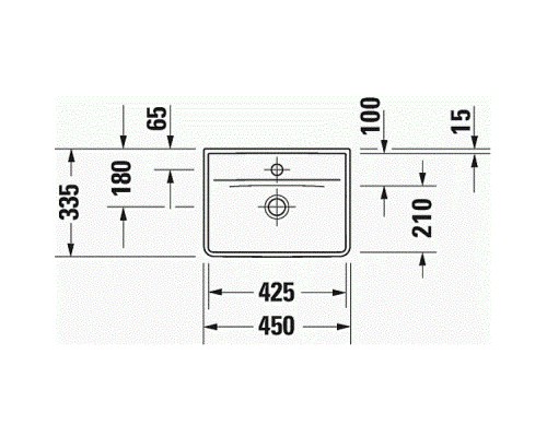 Раковина Duravit D-Neo 45 0738450041 Белая
