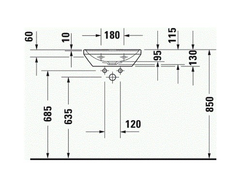 Раковина Duravit D-Neo 45 0738450041 Белая