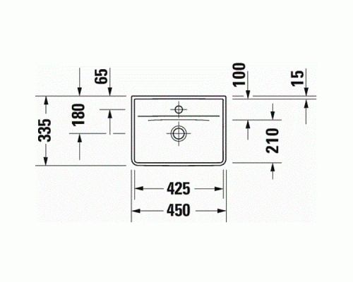 Раковина Duravit D-Neo 45 0738450041 Белая