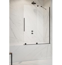 Шторка для ванны Furo PND II Black 538x150 прозрачное 8 мм правая 1/2 10109538-54-01R