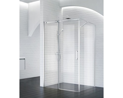Душевая стенка BelBagno Acqua 90 профиль Хром стекло прозрачное