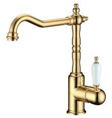 Смеситель для кухни Boheme Tradizionale Oro Crystal 102-CRST Золото