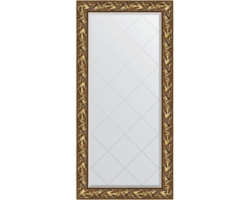 Зеркало Evoform Exclusive-G 161х79 BY 4285 с гравировкой в багетной раме - Византия золото 99 мм