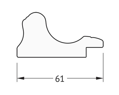Зеркало Evoform Definite 144х54 BY 1073 в багетной раме - Золотой акведук 61 мм