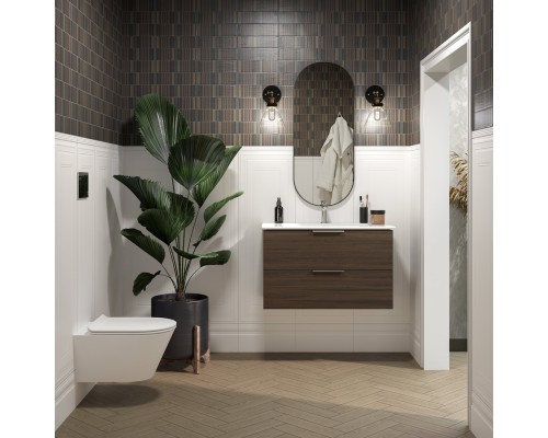 Зеркало Kerama Marazzi CONO овальное 42, черное матовое