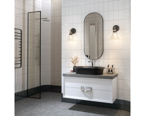 Зеркало Kerama Marazzi CONO овальное 42, черное матовое