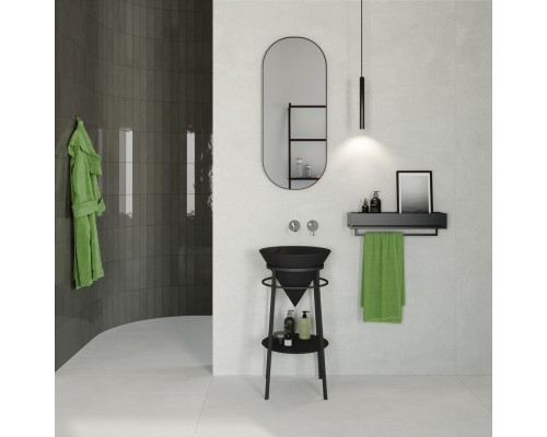 Зеркало Kerama Marazzi CONO овальное 42, черное матовое