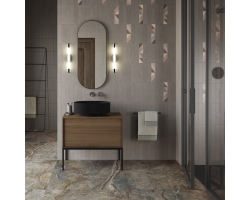 Зеркало Kerama Marazzi CONO овальное 42, черное матовое