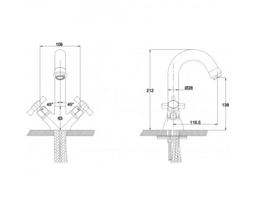 Смеситель для кухонной мойки KAISER Cross 41011